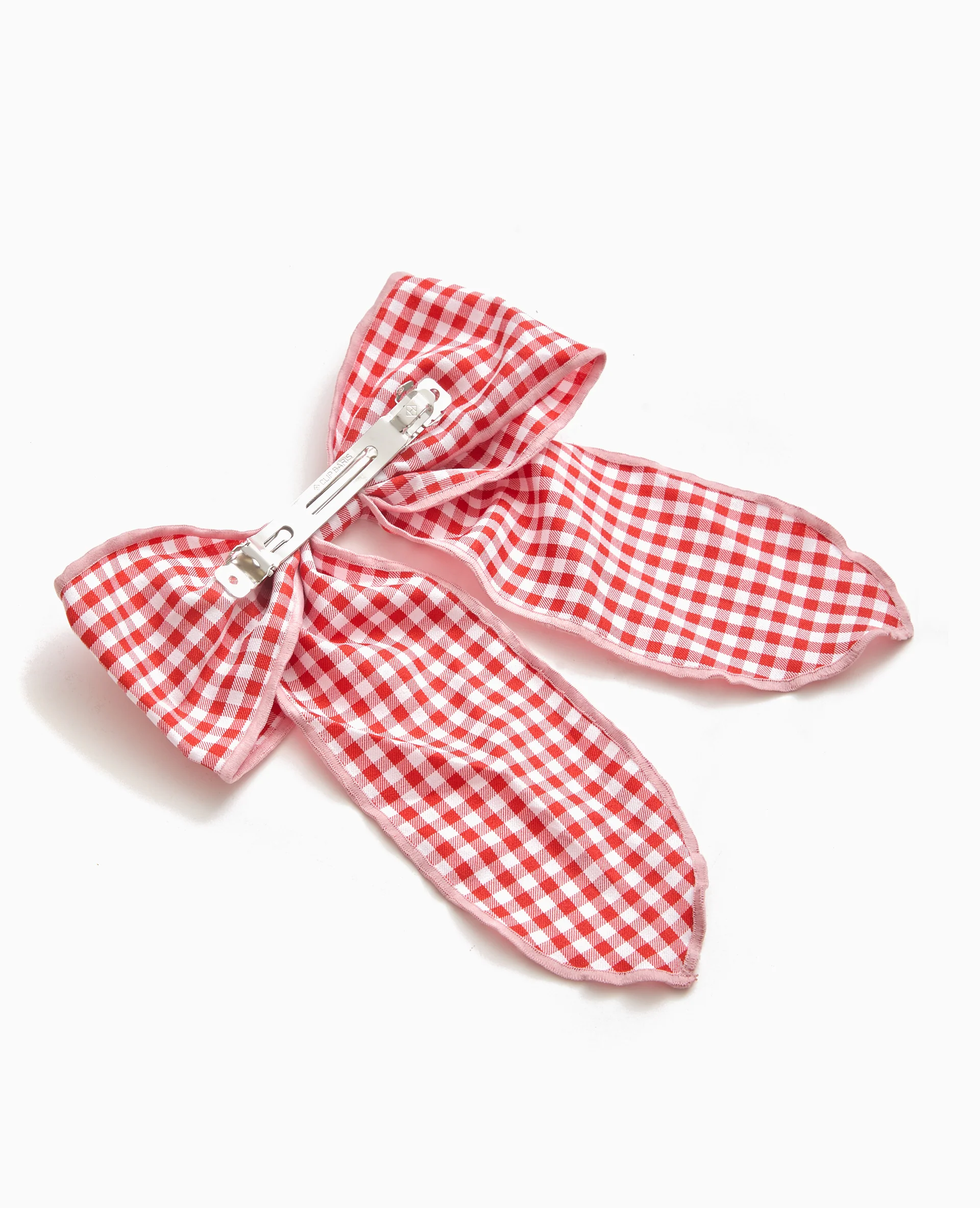 Barrette avec grand nœud vichy - Image 5