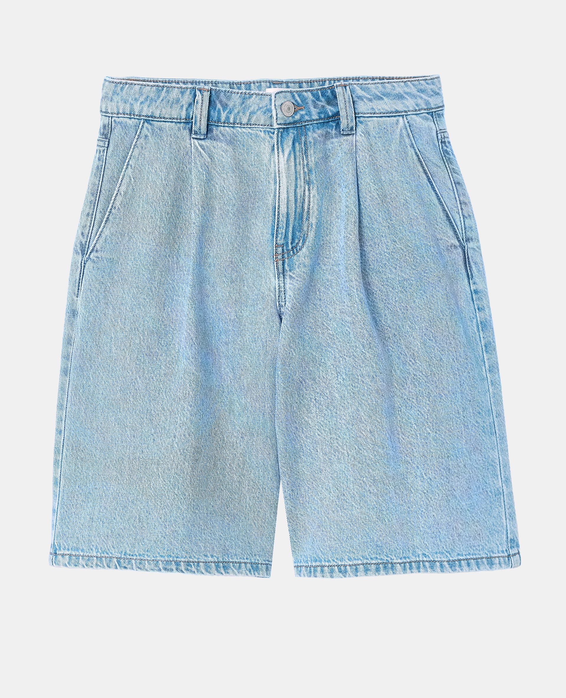 Bermuda en jean avec pinces - Image 4