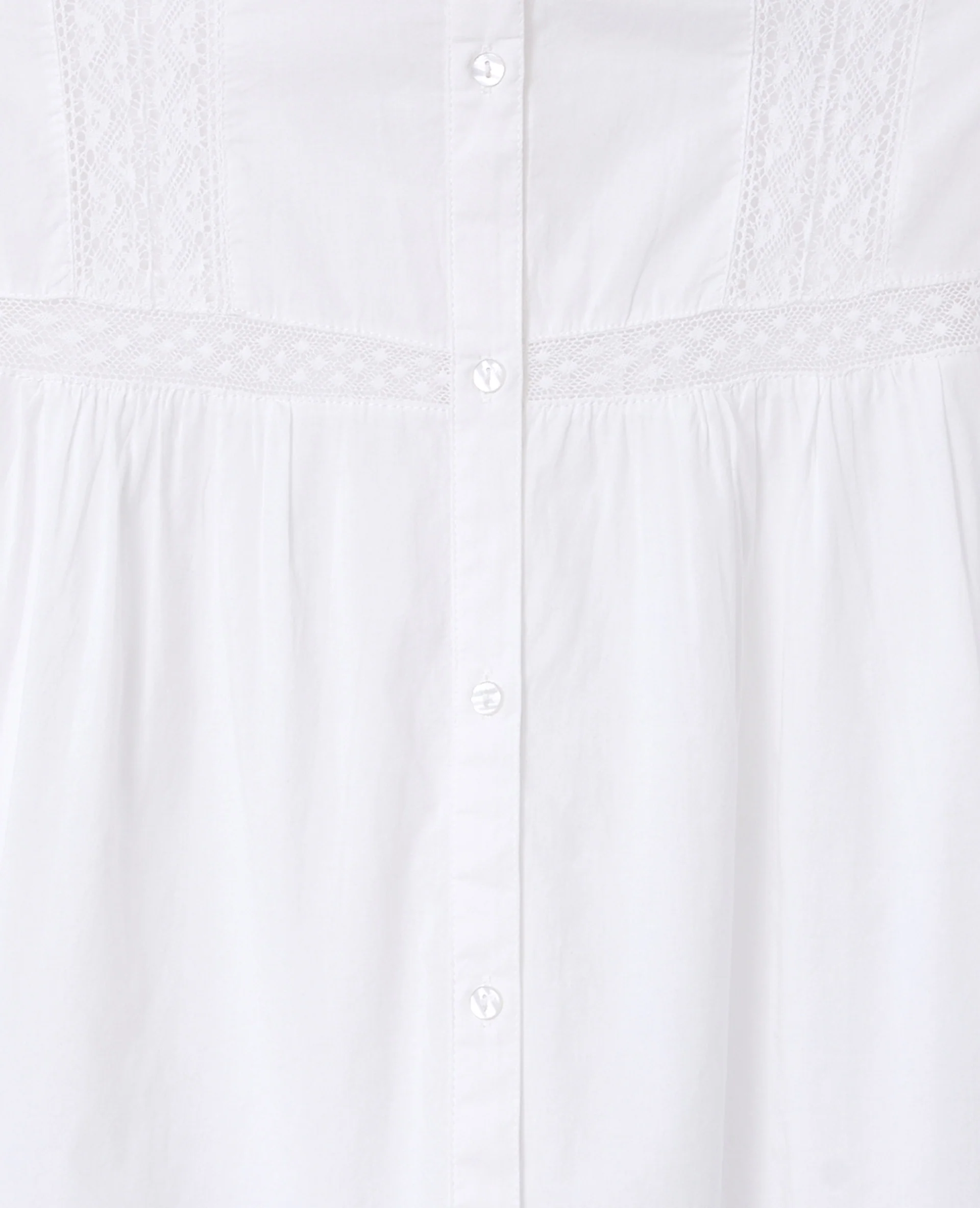 Blouse avec dentelle manches courtes ballons - Image 7