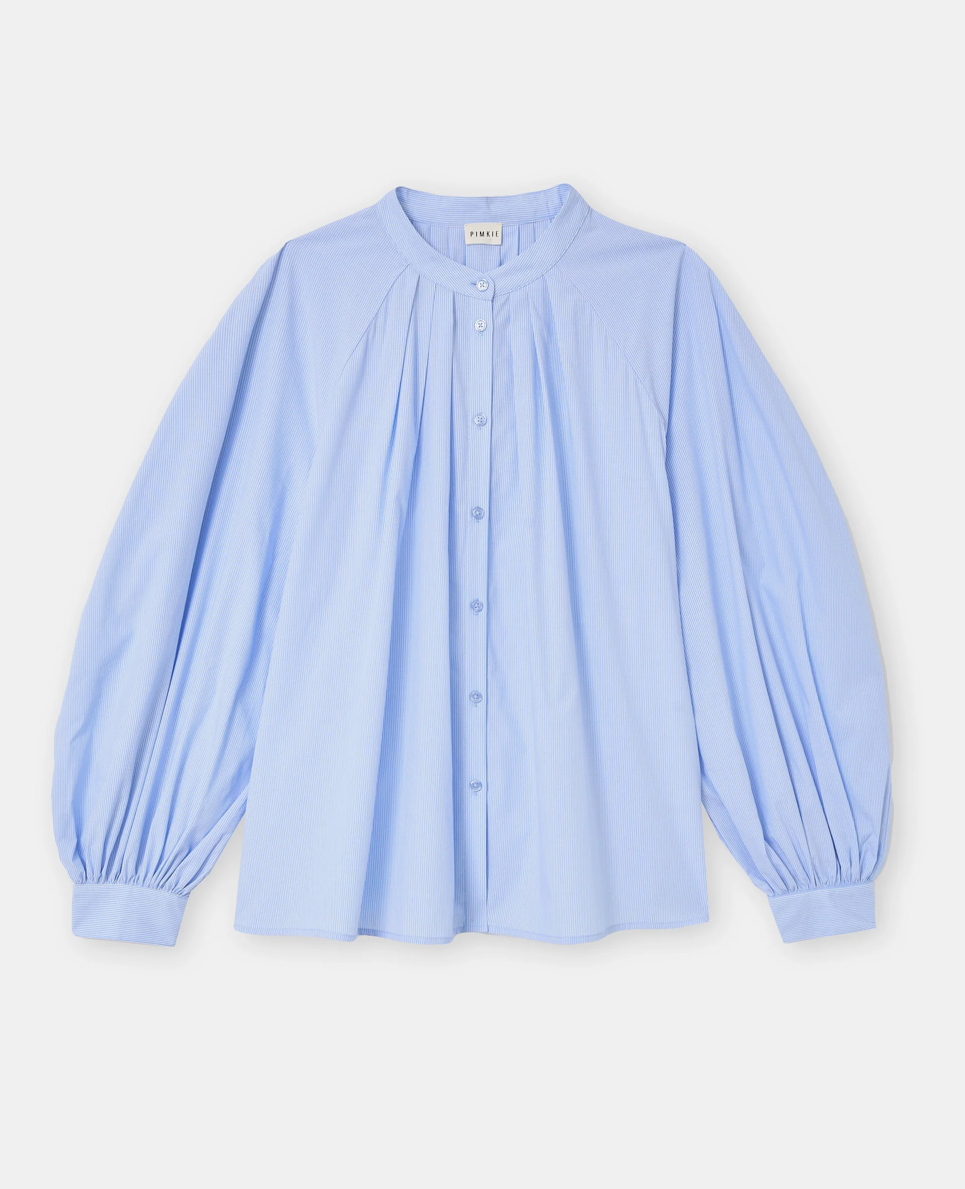 Blouse rayée avec pinces et manches ballons - Image 4