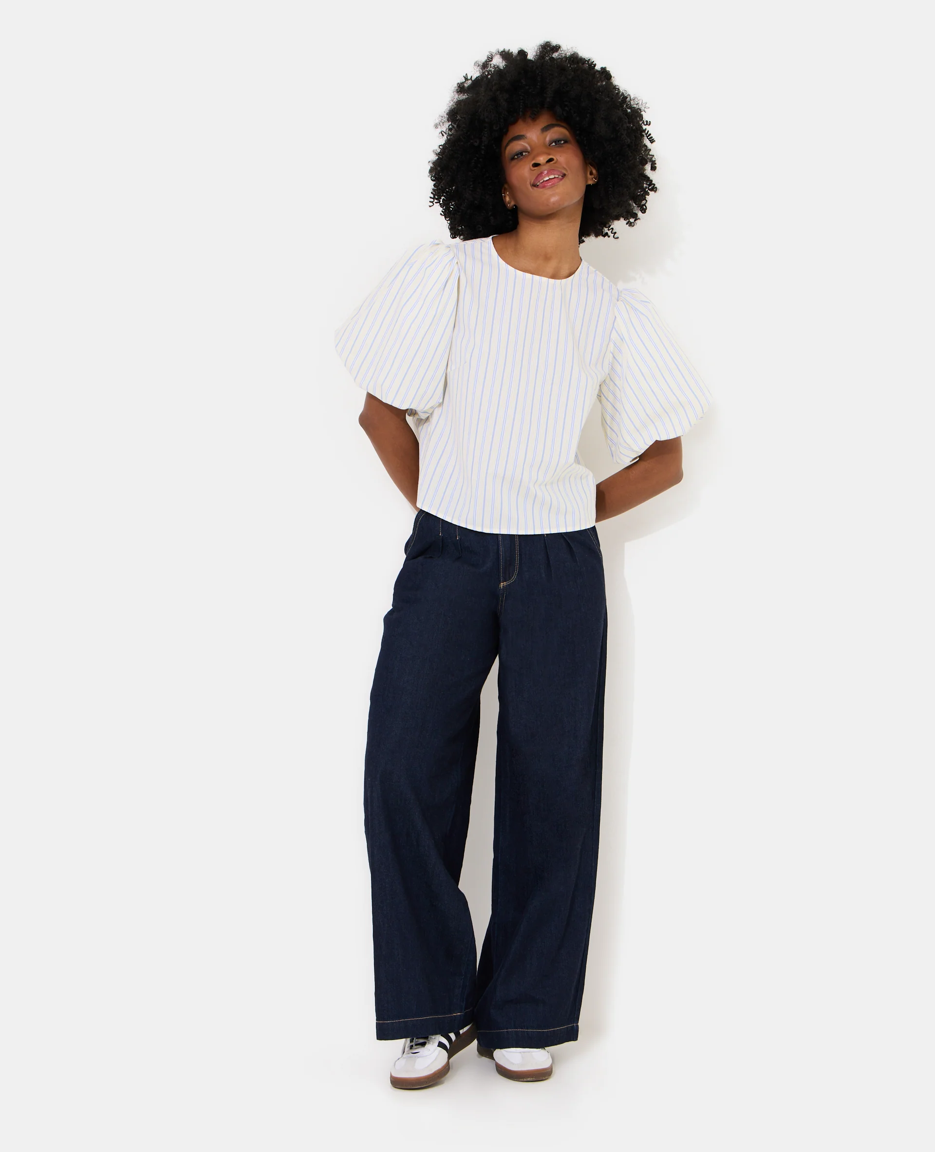 Blouse rayée manches ballons - Image 3