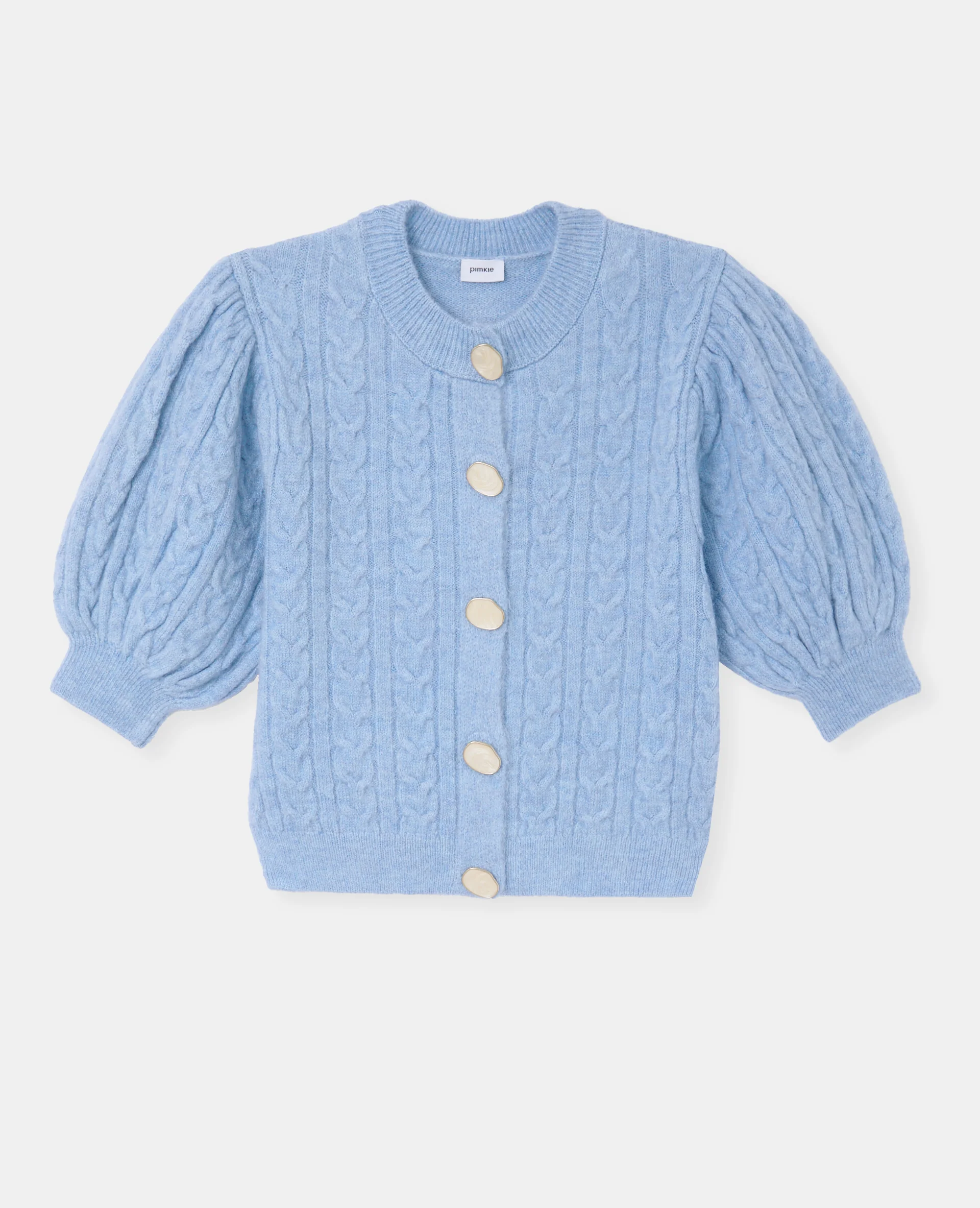 Gilet manches courtes en maille torsadée - Image 4