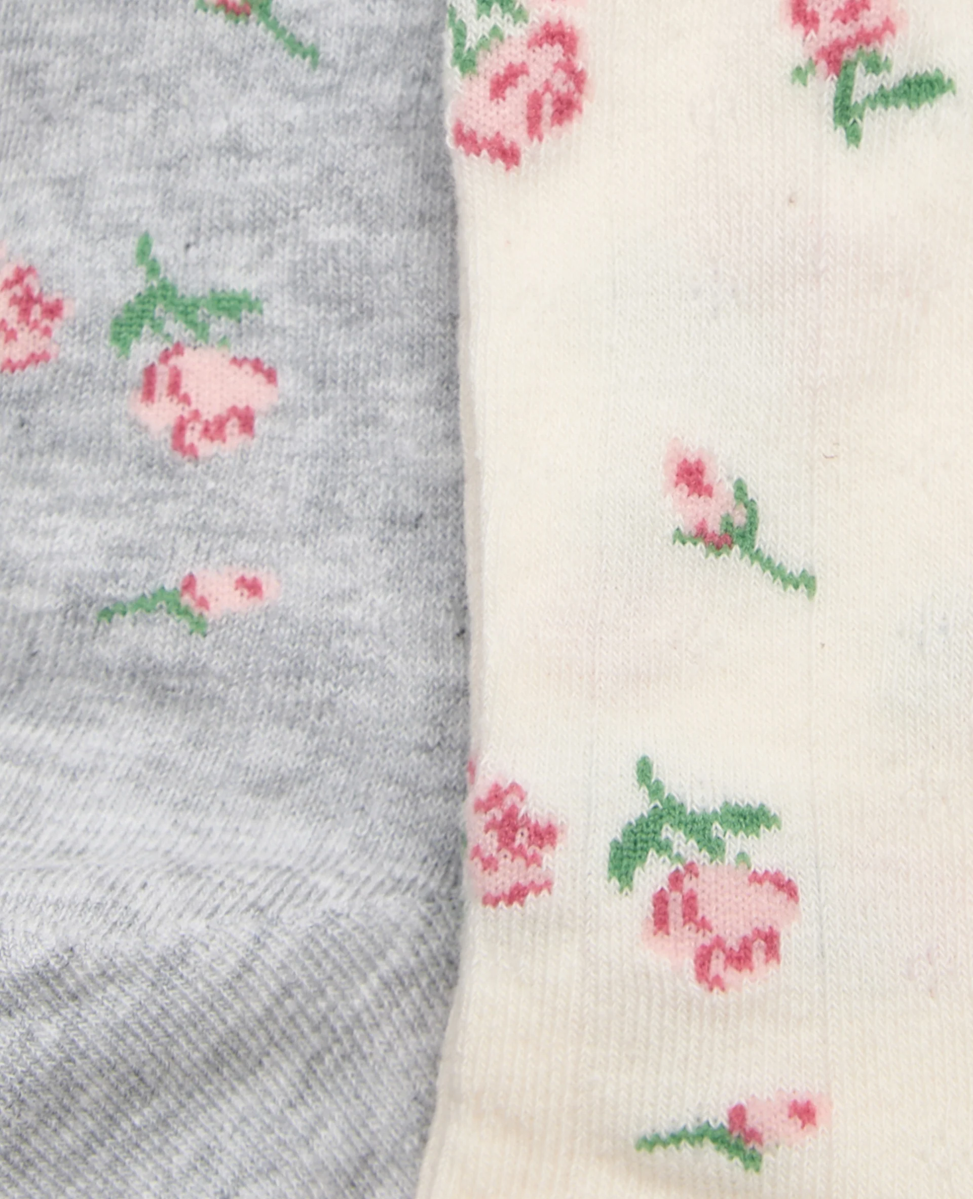 Lot de 2 paires de chaussettes avec fleurs - Image 3