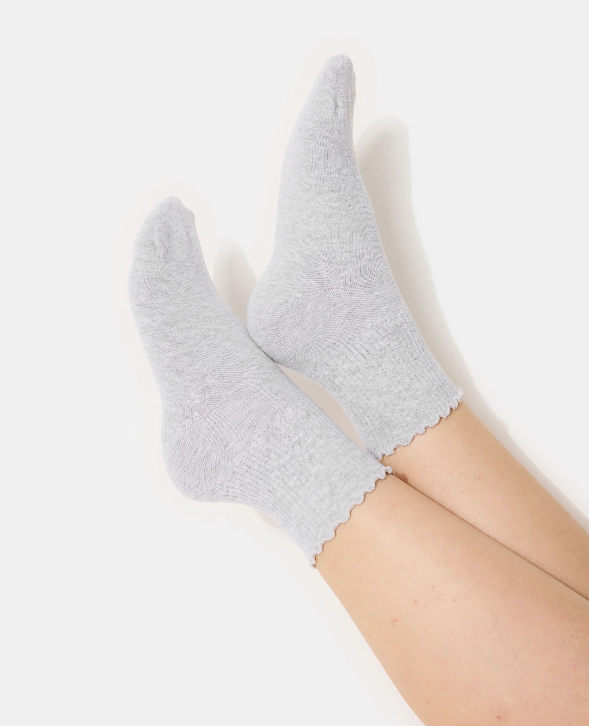 Lot de 2 paires de chaussettes bords ondulés - Image 2