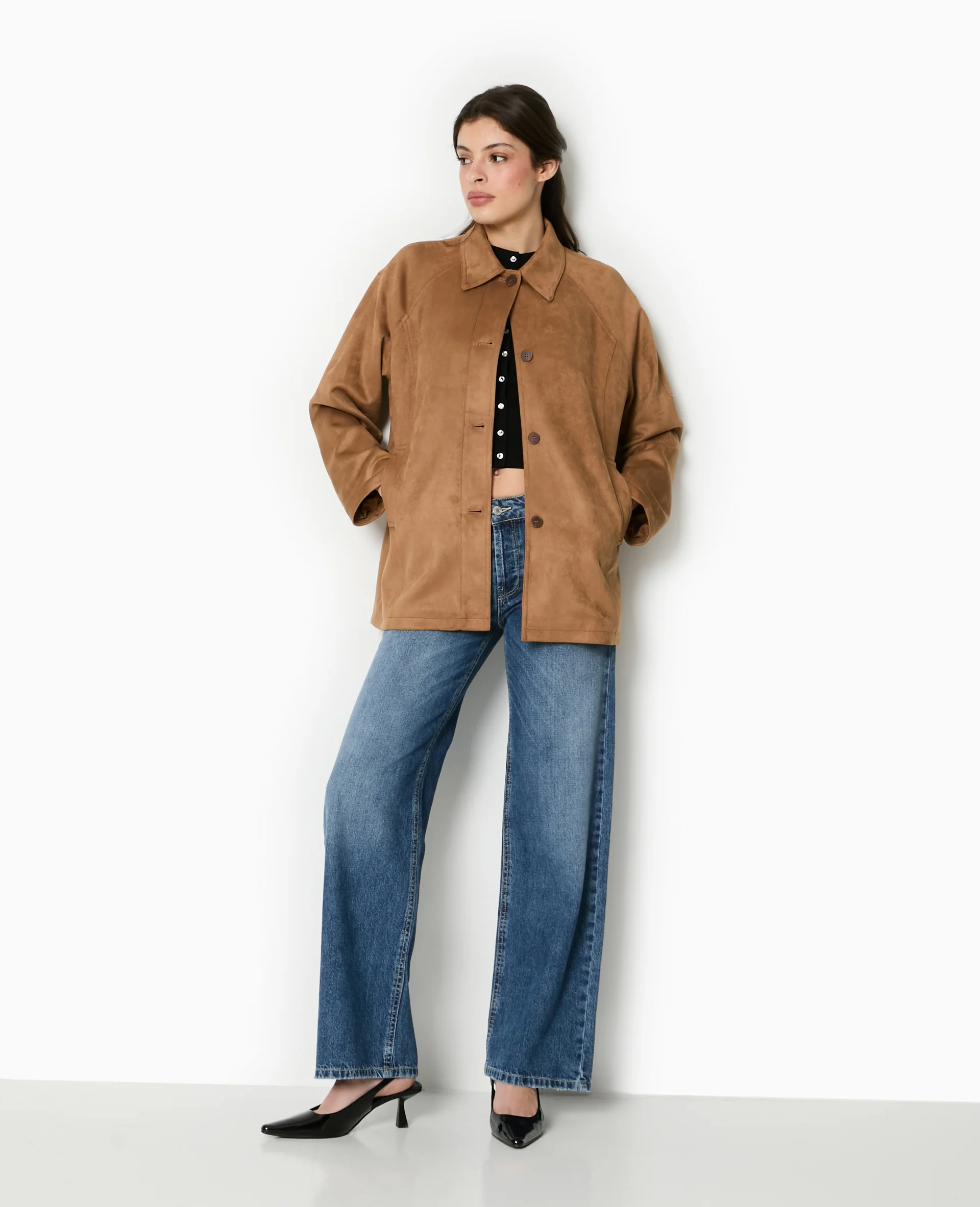 Manteau court en suédine - Image 2