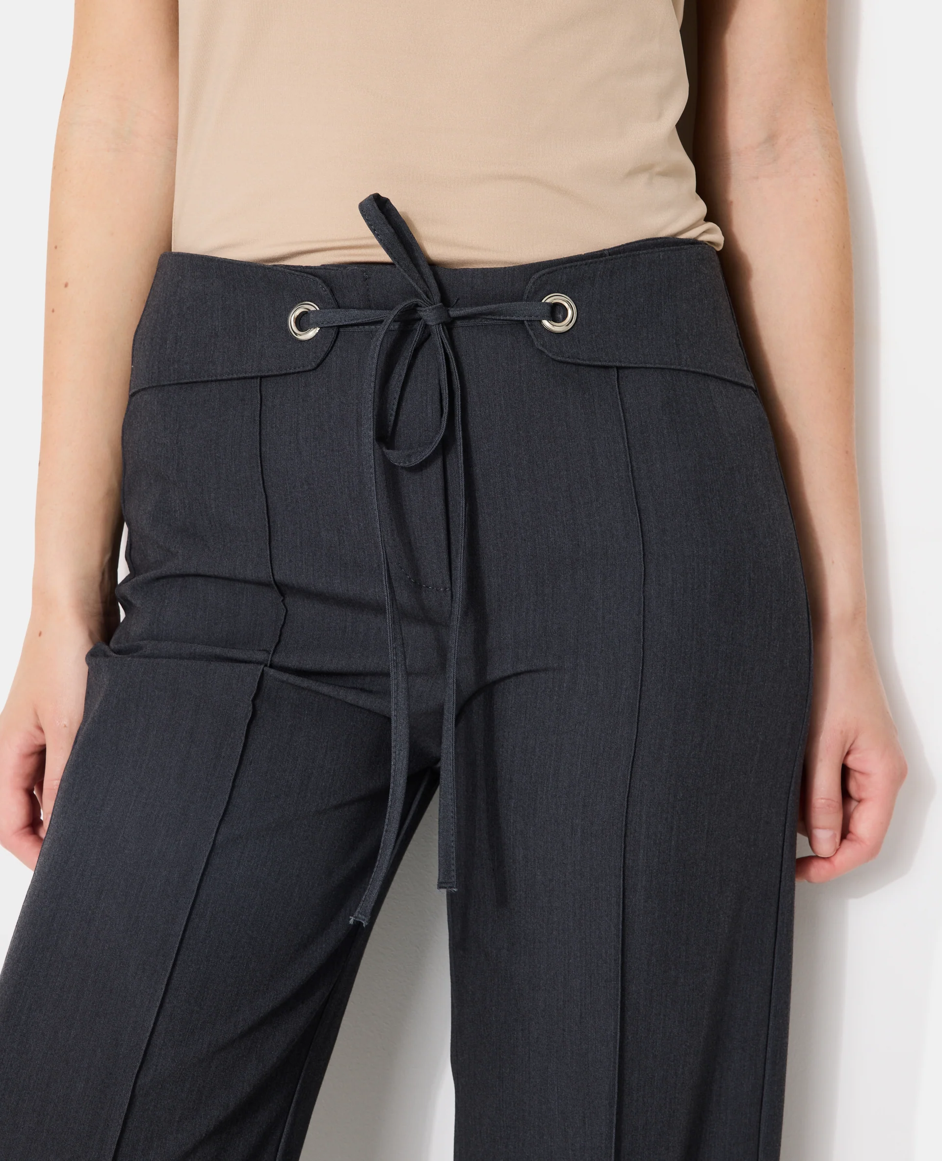 Pantalon city avec ceinture à nouer - Image 2