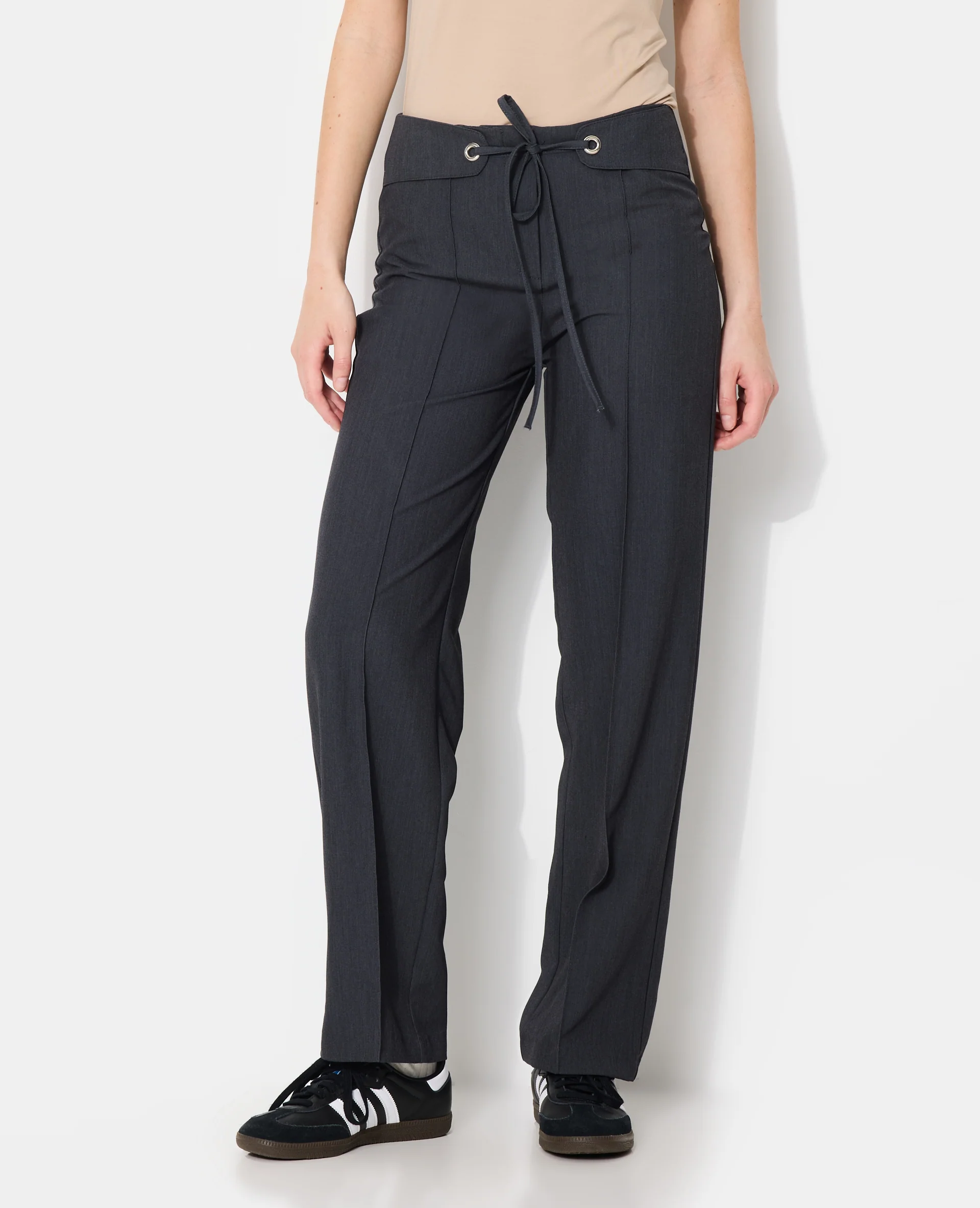 Pantalon city avec ceinture à nouer - Image 5