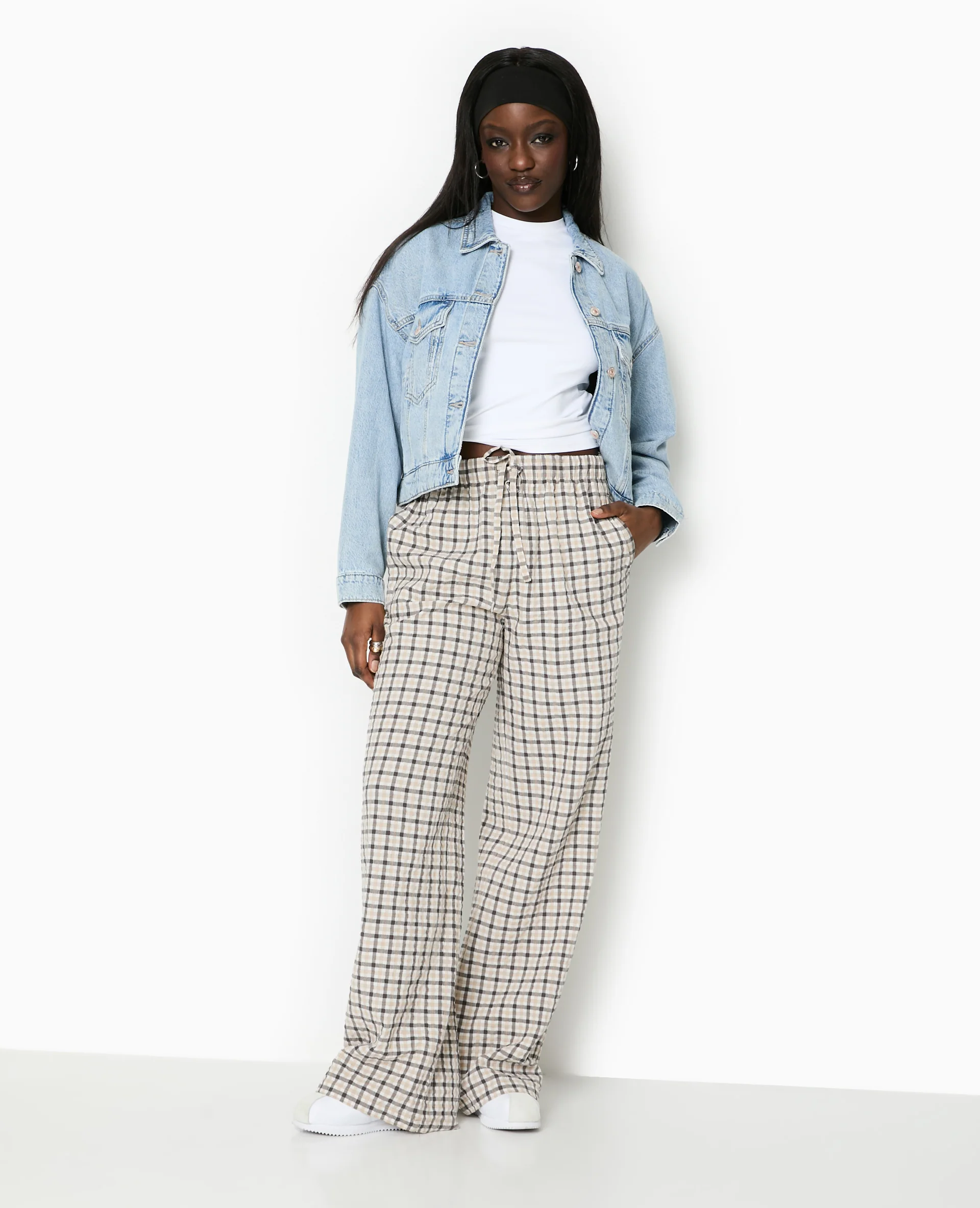 Pantalon droit à carreaux - Image 5