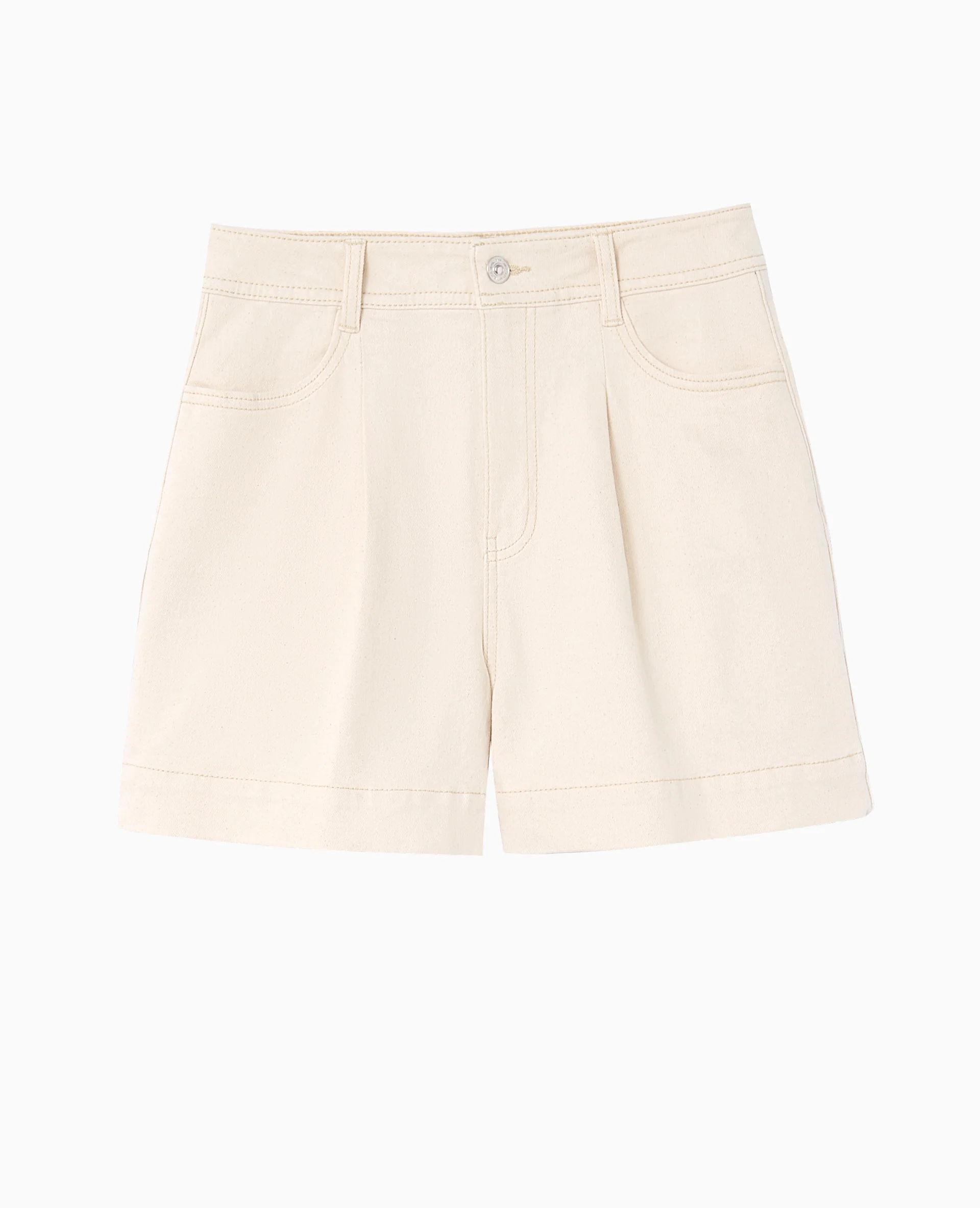 Short taille haute avec pinces - Image 4
