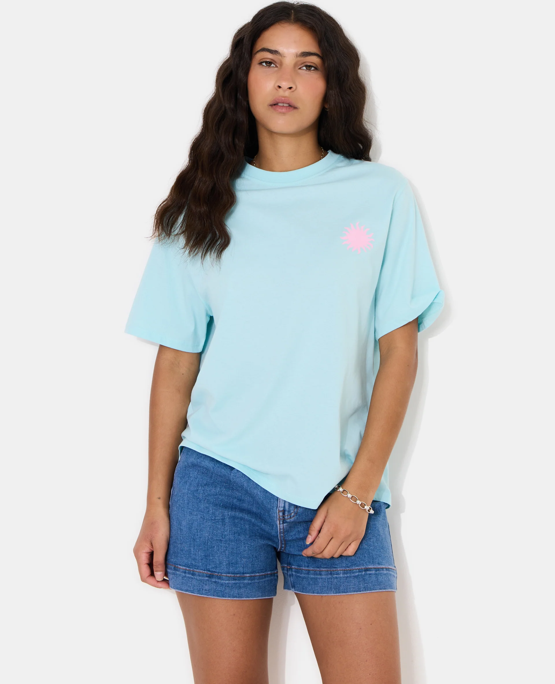 T-shirt oversize avec print poitrine et dos - Image 6