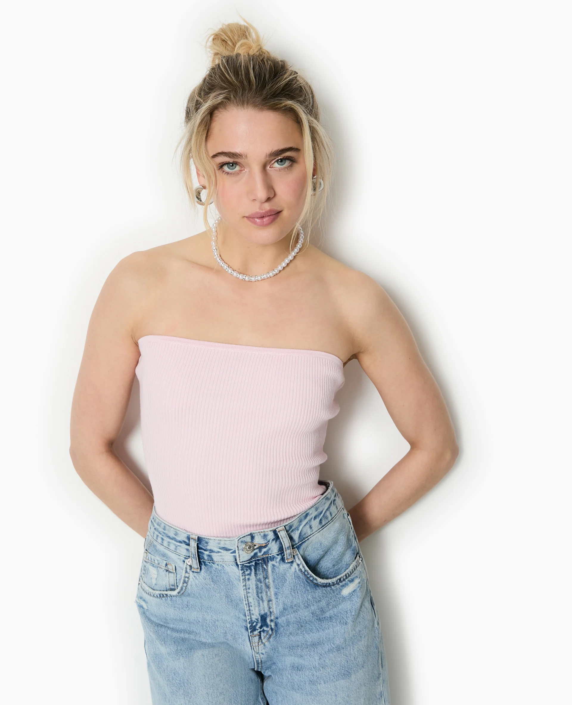 Top bustier en maille côtelée - Image 7