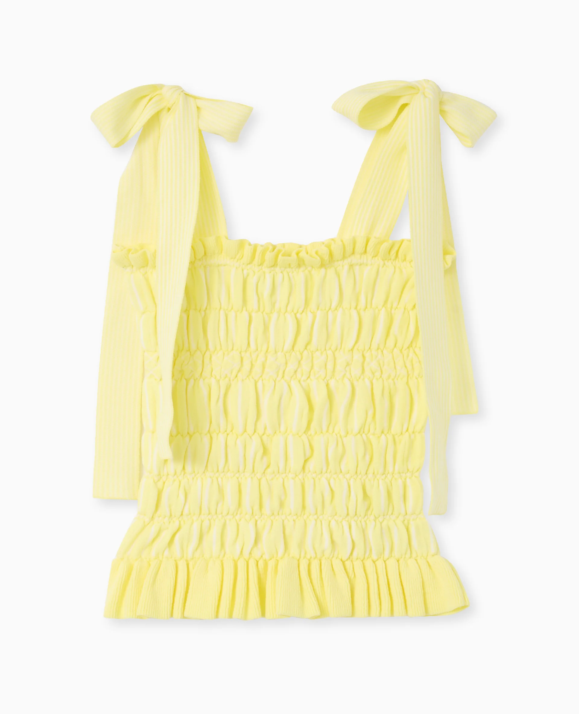 Top en maille avec smock et bretelles à nouer - Image 4