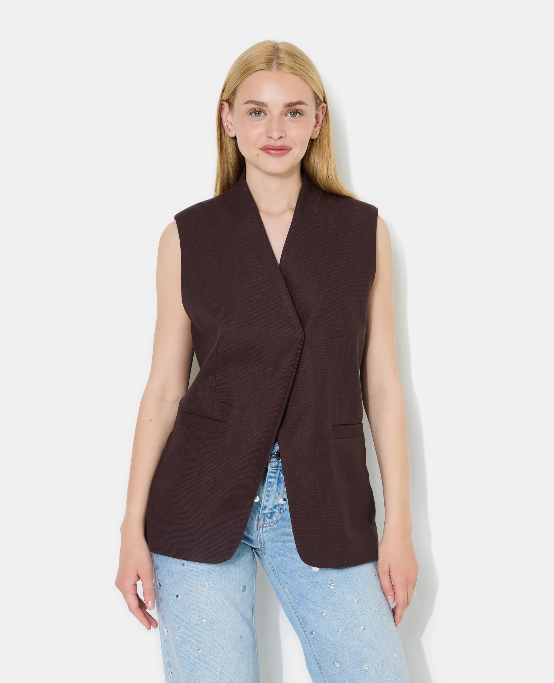 Veste sans manches avec lin - Image 5